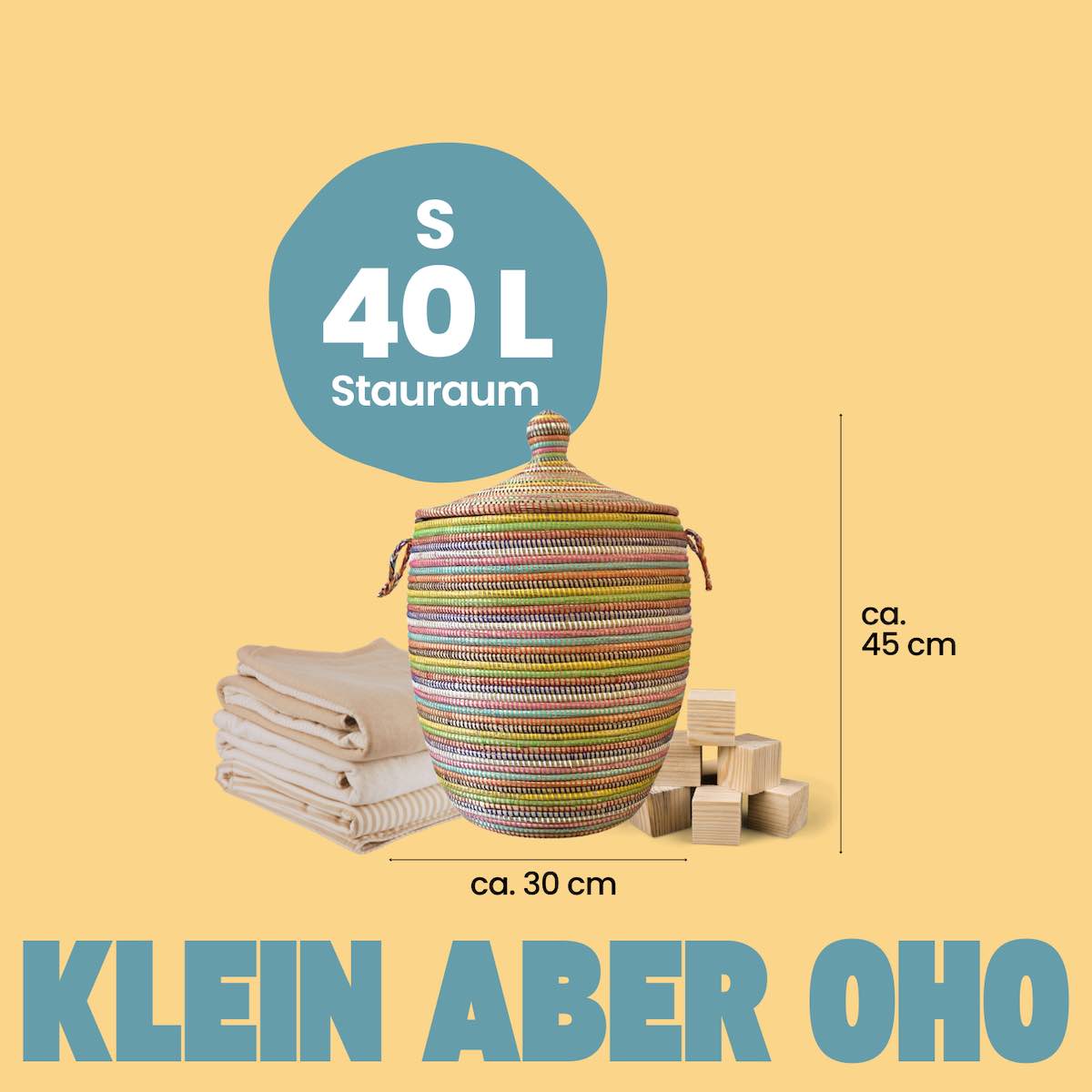Fair Trade Multikorb Stripes S Bunt Fair Trade Multikorb Stripes S Bunt