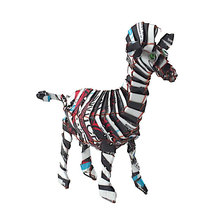 Zebra - Recycling Blechtiere - M