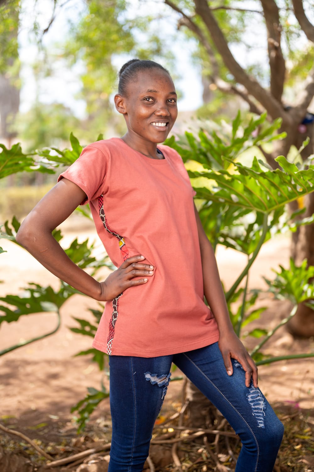 Inaya - Bio Kitenge Shirt - Woman - Marsala Inaya - Bio Kitenge Shirt - Woman - Marsala
