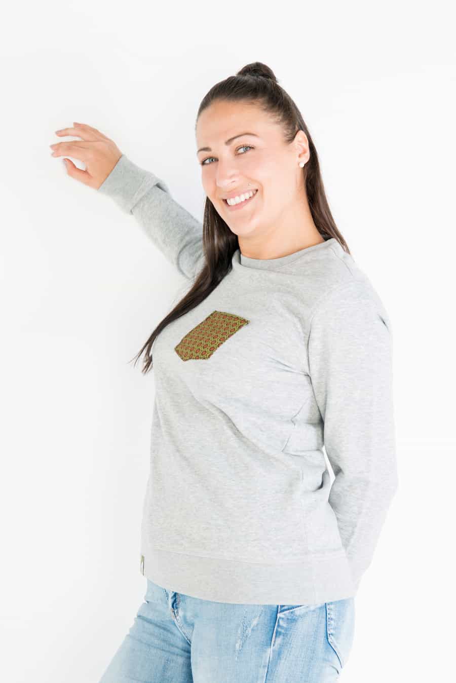 Shwe Shwe Pocket - Unisex - Grau - Organic Sweater Shwe Shwe Pocket - Unisex - Grau - Organic Sweater
