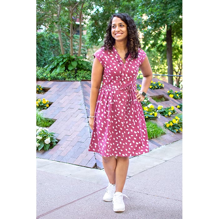 Retro Dress - Leaf Dots - Rosewood Retro Dress - Leaf Dots - Rosewood