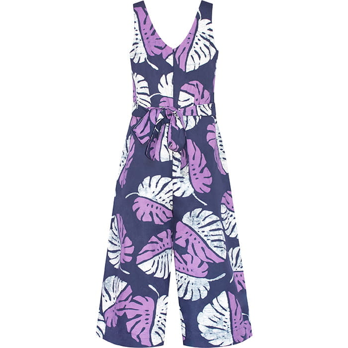 Jumpsuit - Monstera Purple - Lila