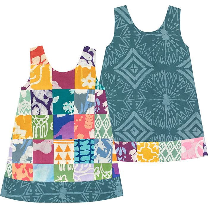 Babys Reversible Dress - Patchwork
