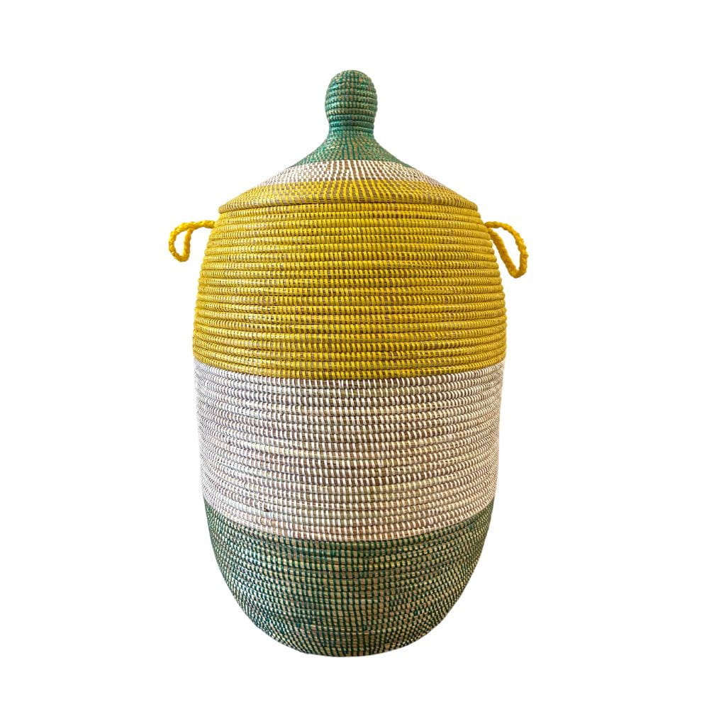 Wäschekorb Senegal XL - Bold Stripes - Grün/Gelb Wäschekorb Senegal XL - Bold Stripes - Grün/Gelb