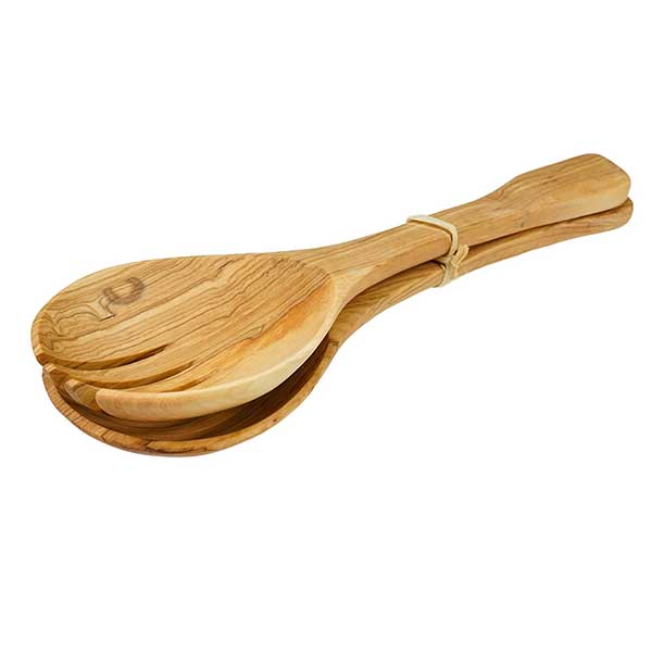 Salatbesteck - Olivenholz Natur - 29cm