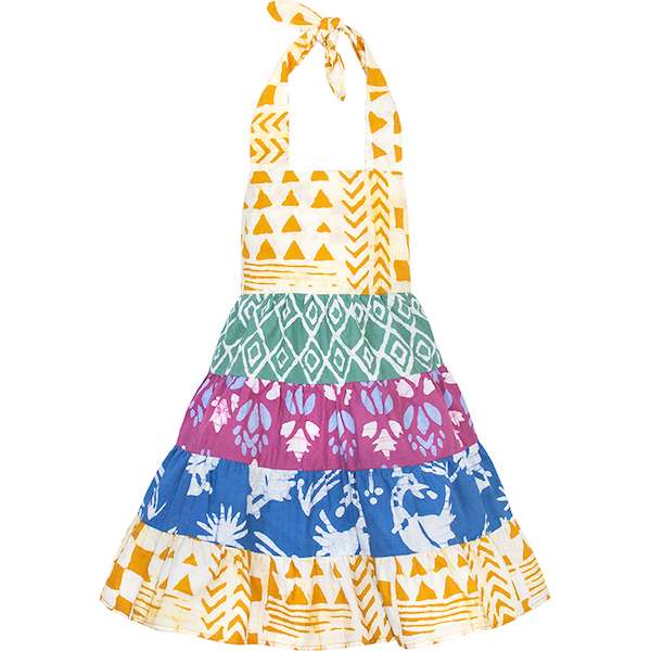 Girls Carousel Dress - Adobe Gold