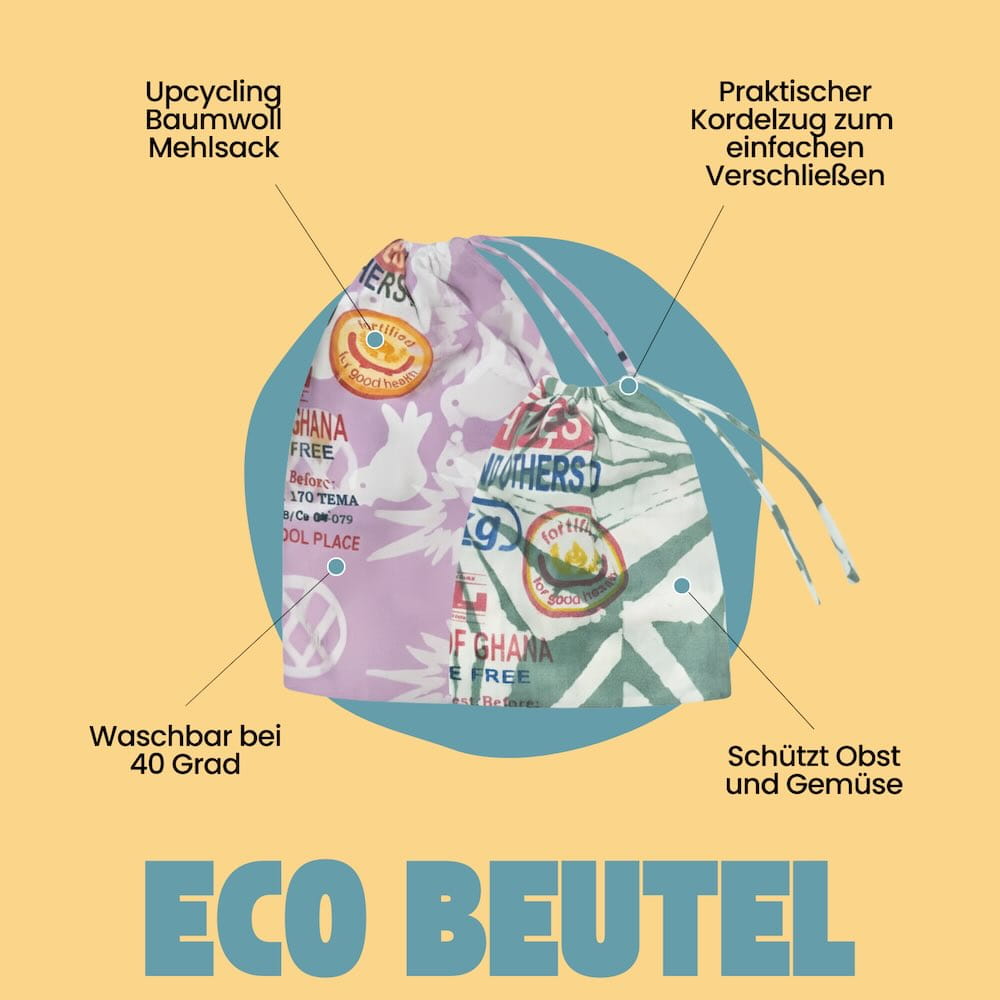 Eco Obst- und Gemüsebeutel - Upcycling Set