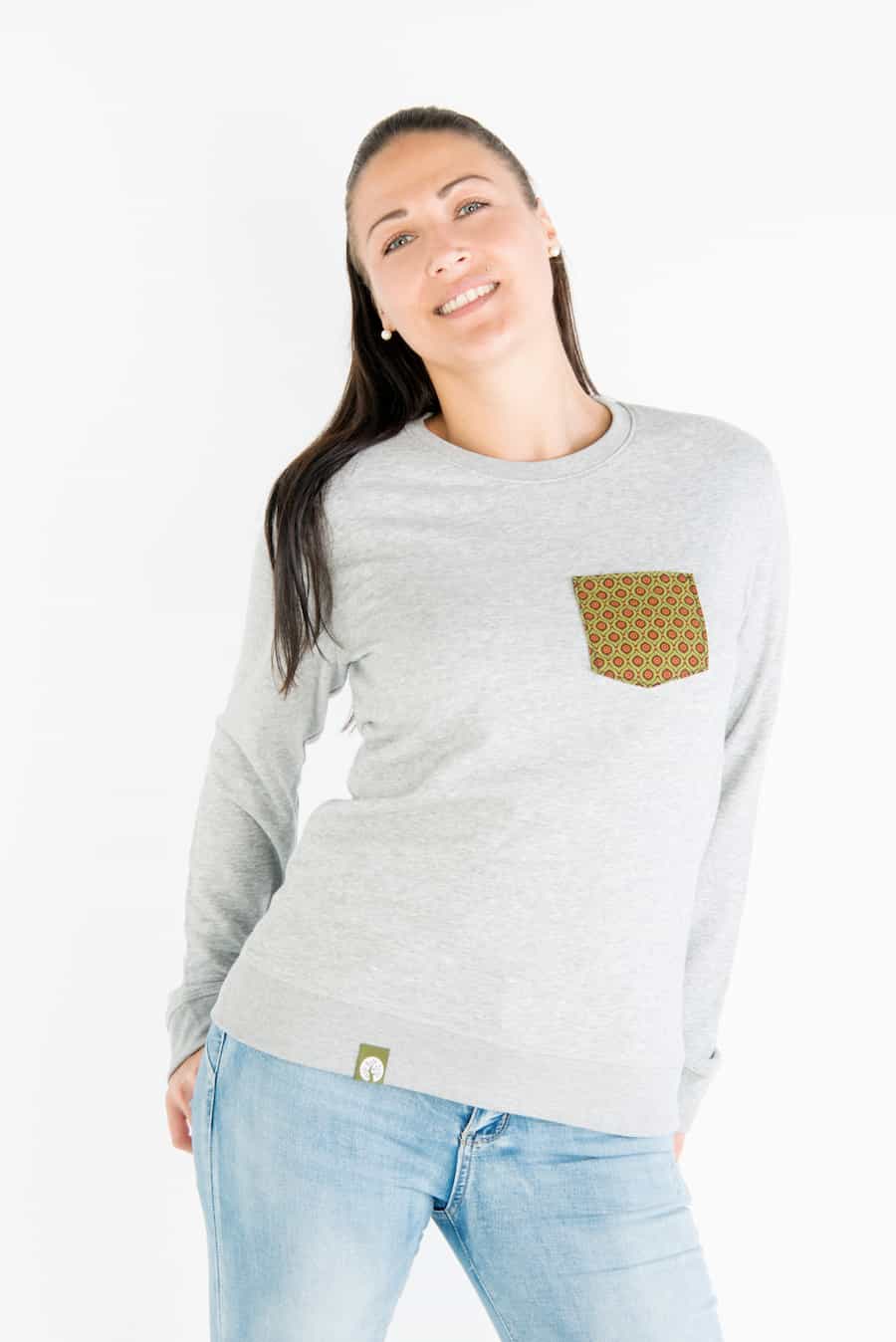 Shwe Shwe Pocket - Unisex - Grau - Organic Sweater Shwe Shwe Pocket - Unisex - Grau - Organic Sweater