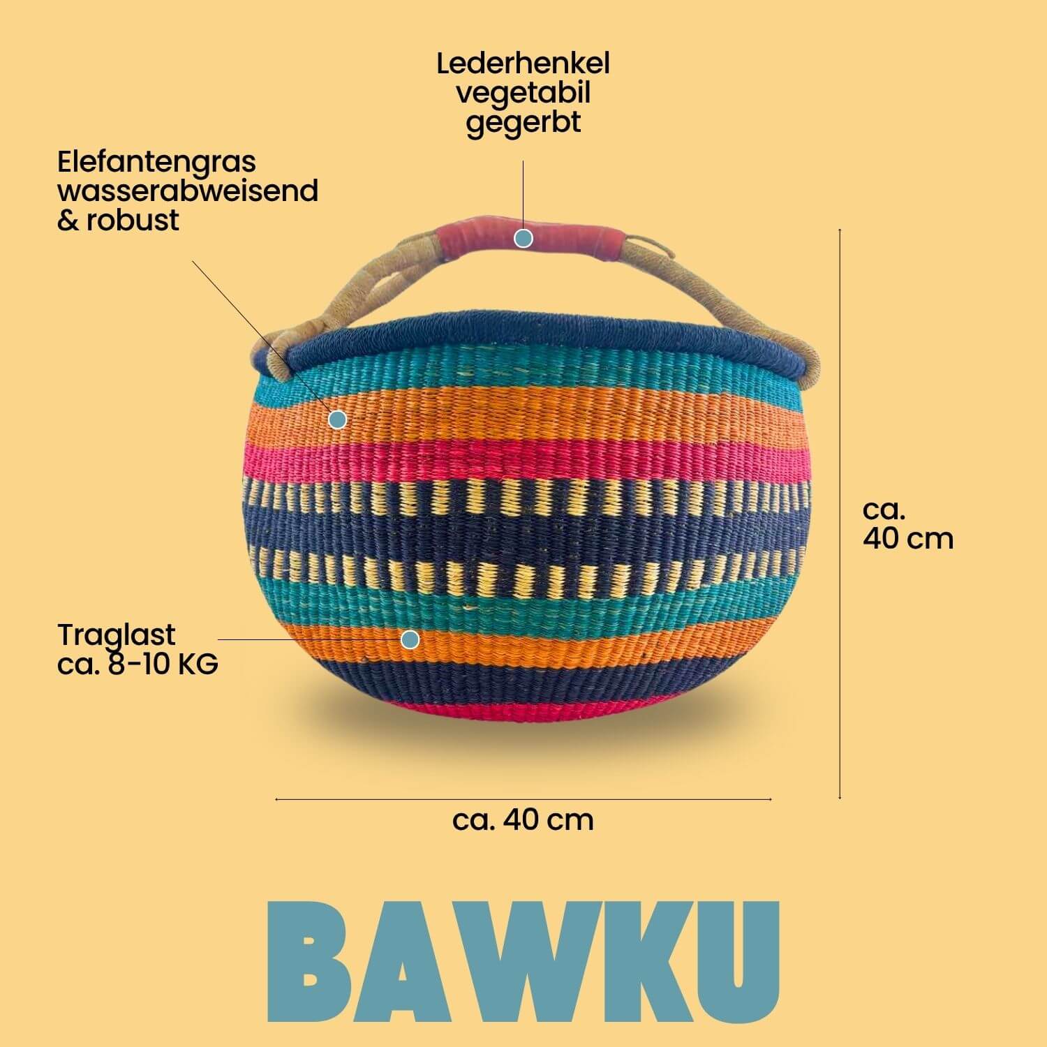 Bolga Korb - Bawku - Rund