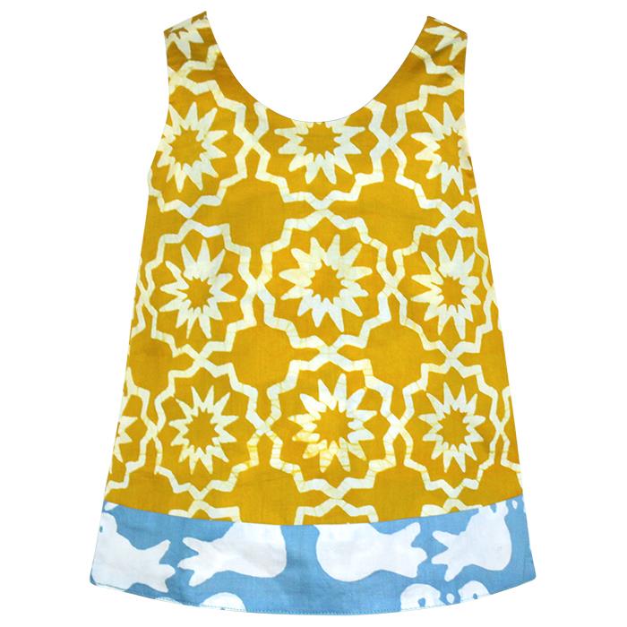 Babys Reversible Dress - Chroma Mustard