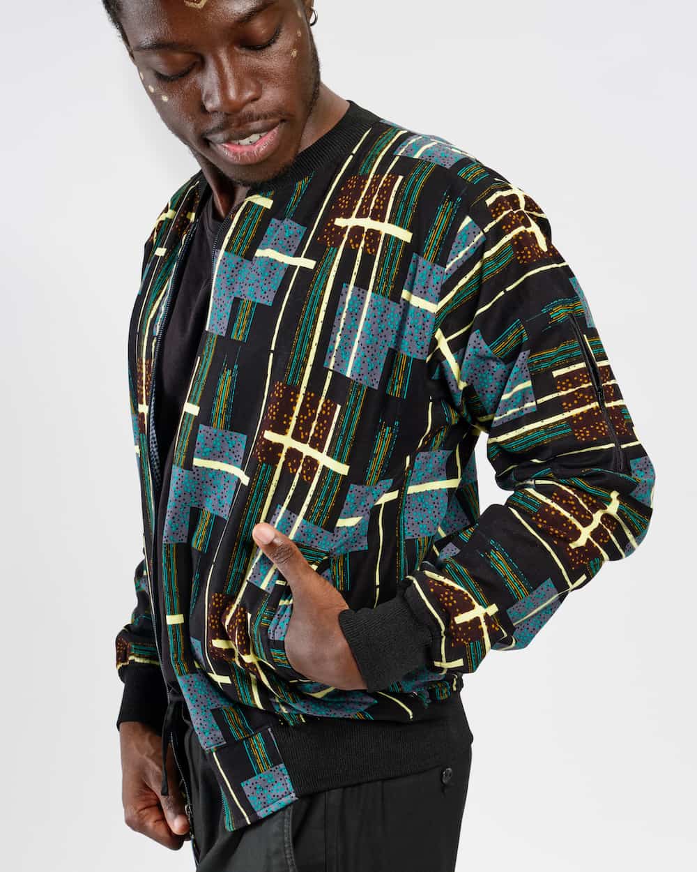 Bomberjacke Kitenge - Mistari - Unisex Bomberjacke Kitenge - Mistari - Unisex