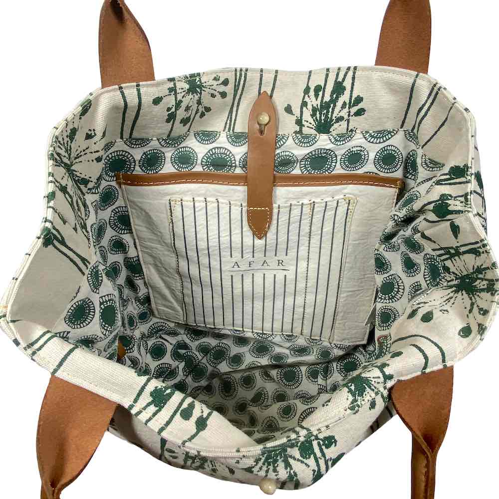 African Tote Bags - Safari - Acacia Flower Green African Tote Bags - Safari - Acacia Flower Green