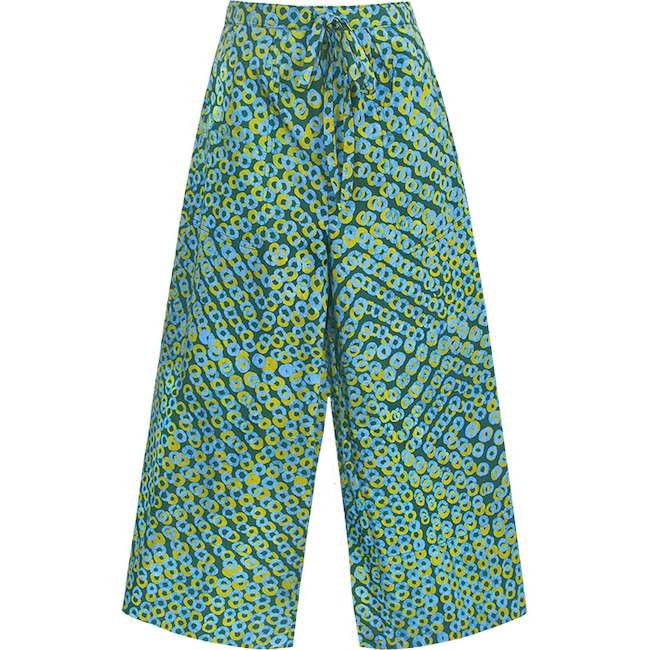 Sommerhose weit damen grün Bio Baumwolle Global Mamas