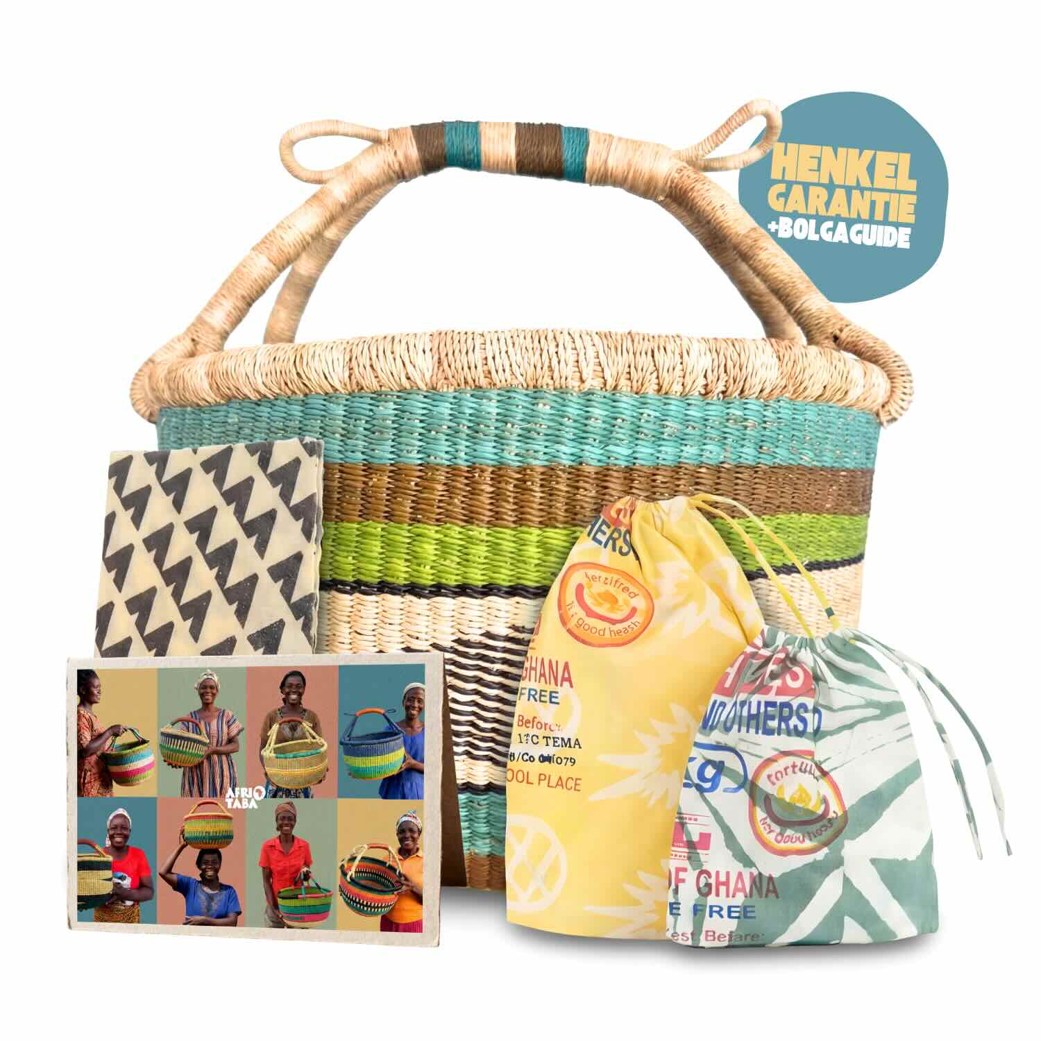 Bolga Korb - Oda Vegan - Rund - Ghana - Fair Trade