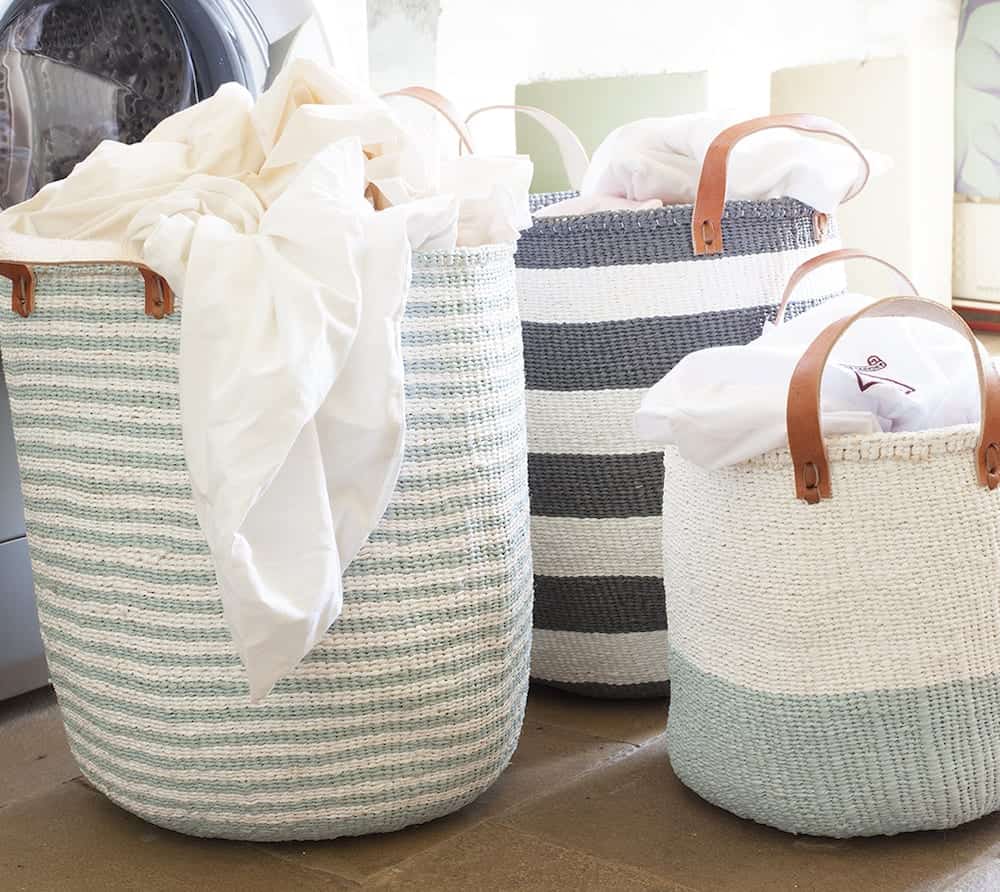 Mifuko Kiodo Körbe Kenia Blau Weiss Duo M klein groß Fair Trade Afrika Mifuko Kiodo Körbe Kenia Blau Weiss Duo M klein groß Fair Trade Afrika