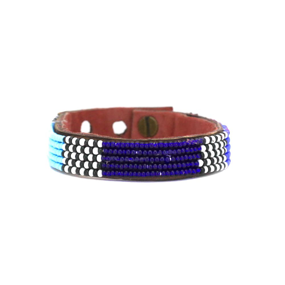 Perlenarmband - Atlas Blau - S/M/L