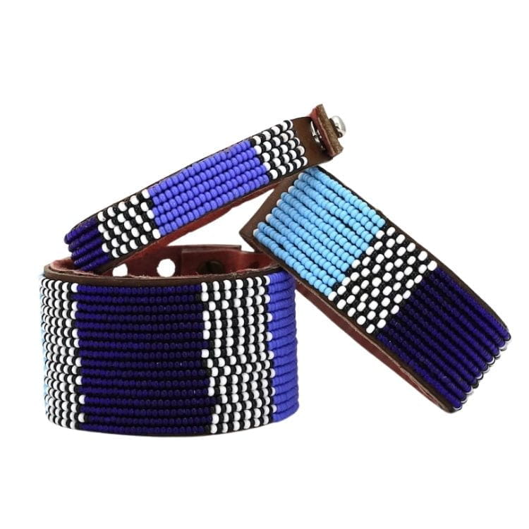 Perlenarmband - Atlas Blau - S/M/L