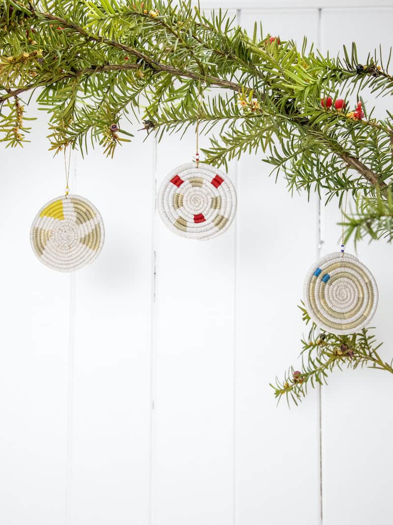 Nachhaltige Weihnachtsornamente Öko Weihnachtsschmuck Christbaumschmuck Womencraft