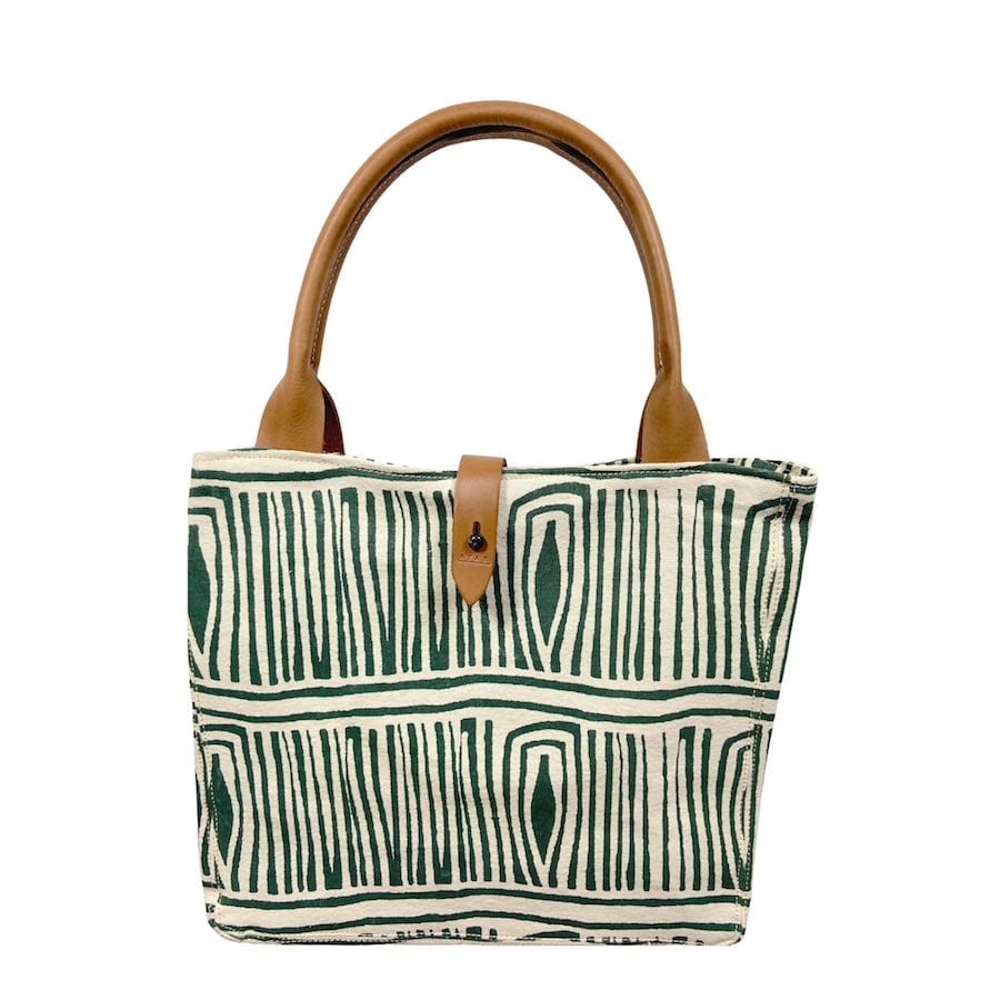 African Tote Bags - Safari - Tukul Green