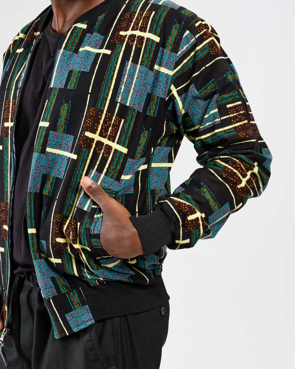 Bomberjacke Kitenge - Mistari - Unisex Bomberjacke Kitenge - Mistari - Unisex
