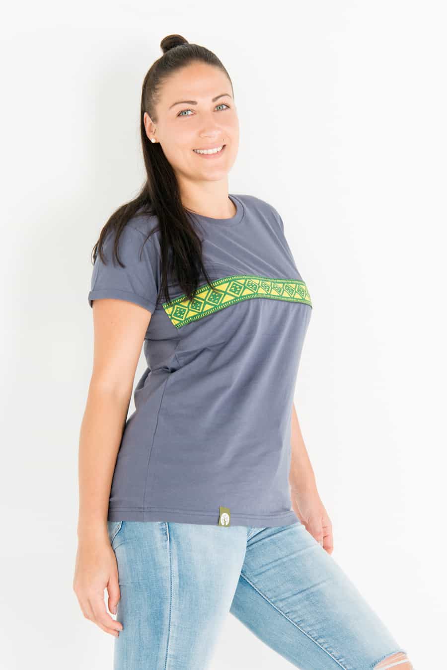 Kudhinda - Woman - Charcoal Grau - Organic Shirt Kudhinda - Woman - Charcoal Grau - Organic Shirt
