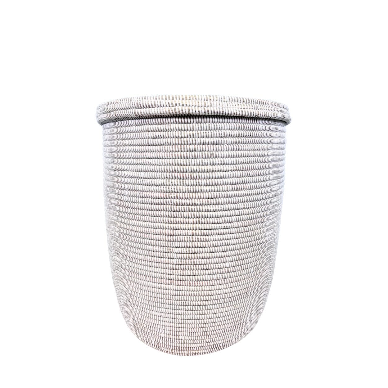 Wäschekorb Flachdeckel XXL - Stripes - Weiß