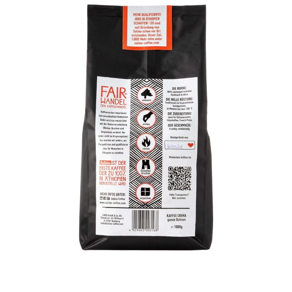 Solino Café - 1000g Bohne - Fair+ Solino Café - 1000g Bohne - Fair+