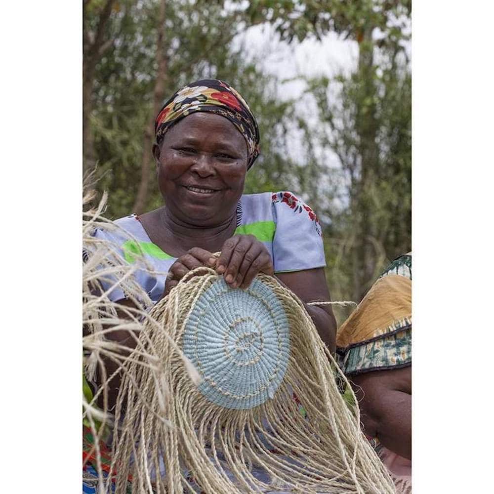 Kiondo Korb L - Stripes - Hellblau Kiondo Korb L - Stripes - Hellblau