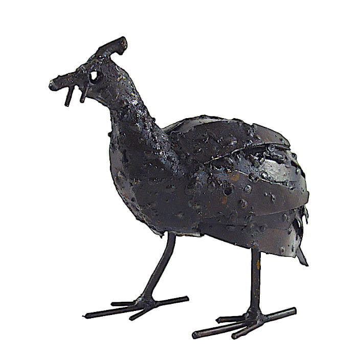 Metall Vogel - Deko Garten - Perlhuhn Metall Vogel - Deko Garten - Perlhuhn