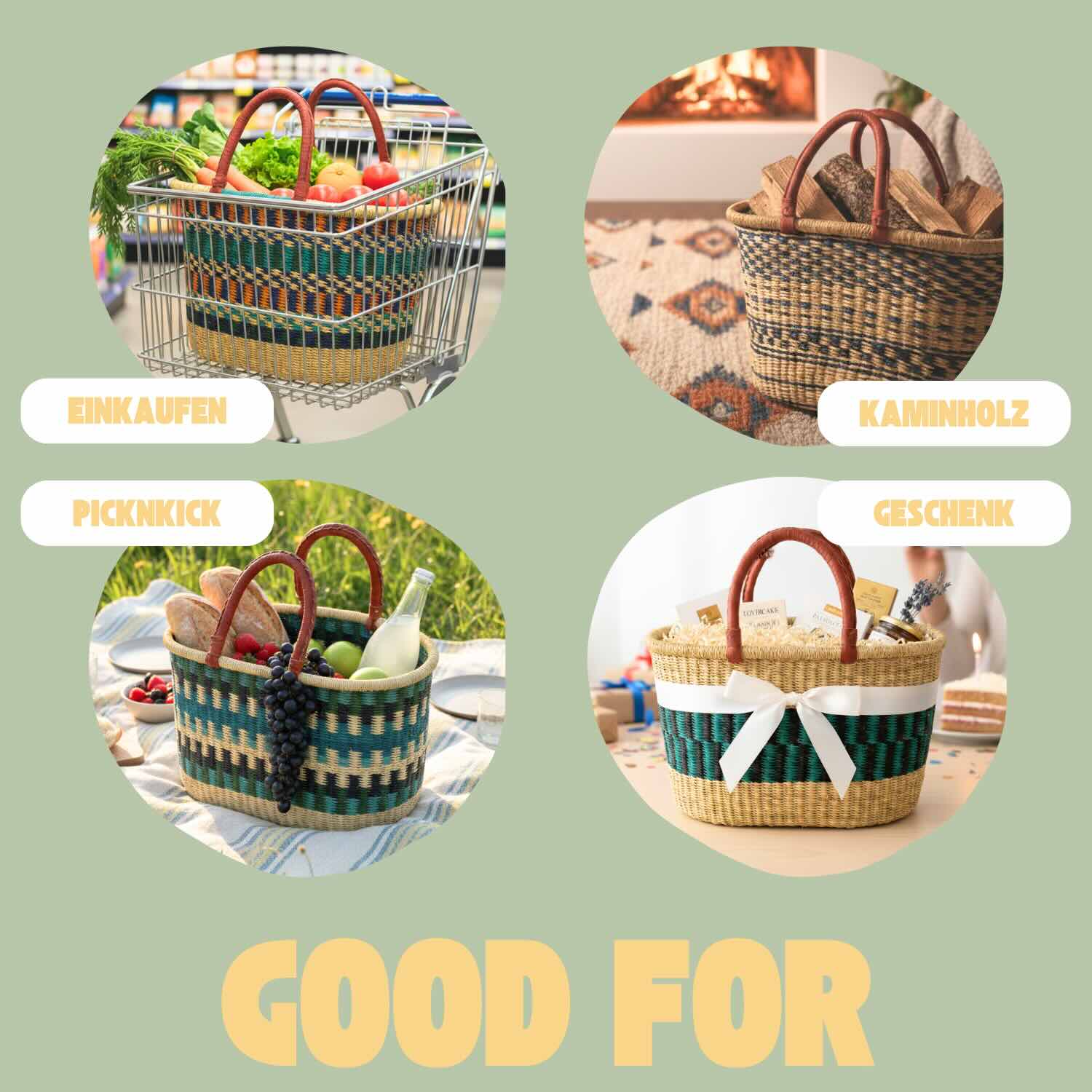 Bolga Oval Allzweckkorb