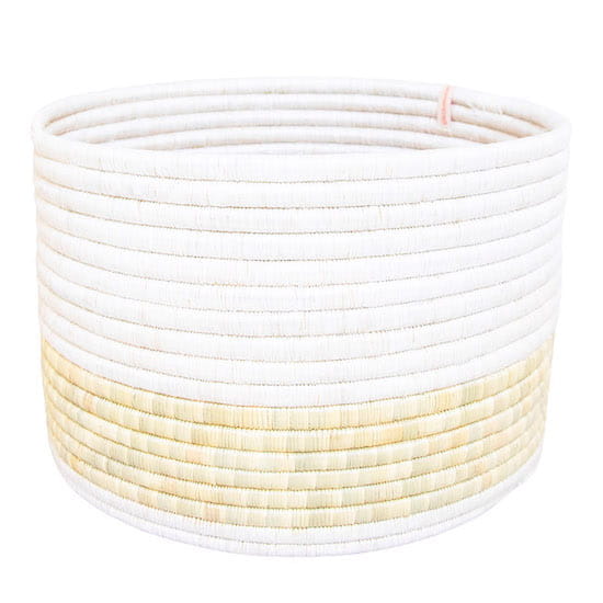 Spielzeugkorb rund geflochten braun weiß womencraft Spielzeugkorb rund geflochten braun weiß womencraft
