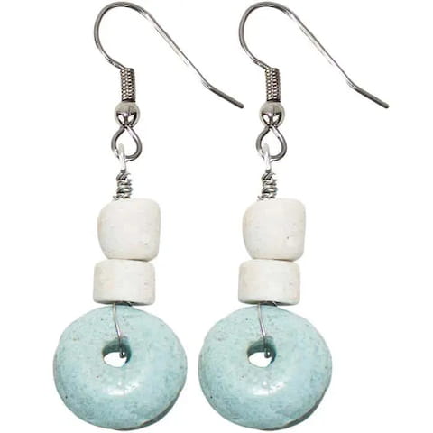 Glasperlen Ohrringe - Freestyle - Aqua Glasperlen Ohrringe - Freestyle - Aqua