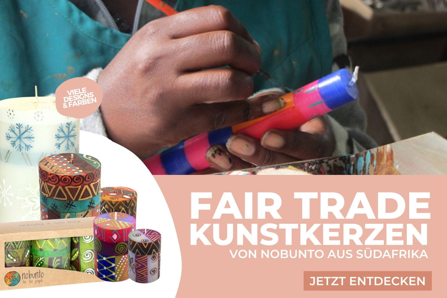 Nobunto | Fair Trade Kerzen aus Afrika | Kunstkerzen