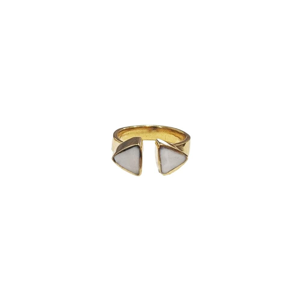 Messing Fingerring recycelt Triangle Ring Messing Fingerring recycelt Triangle Ring