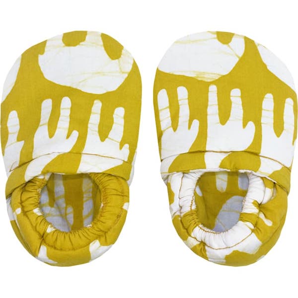 Bio Babypuschen - Elefant & Giraffe - Gelb Bio Babypuschen - Elefant & Giraffe - Gelb