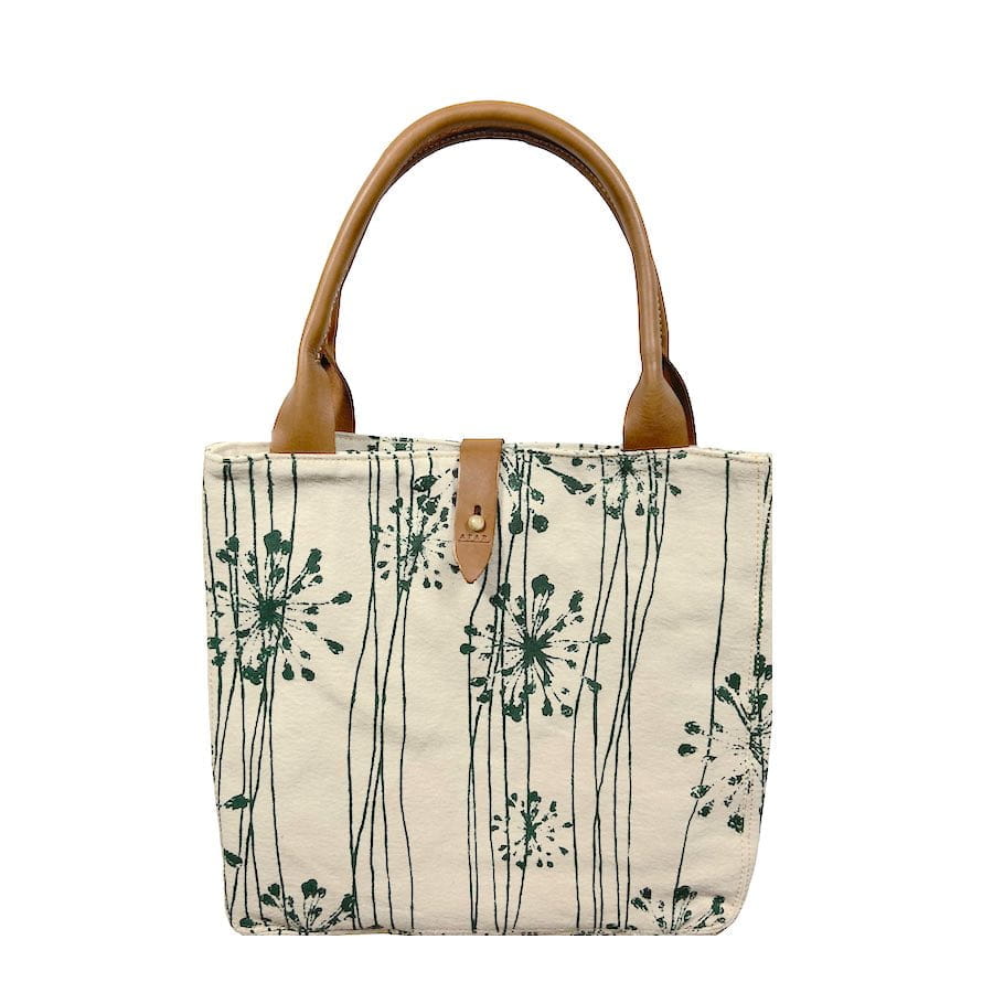 African Tote Bags - Safari - Acacia Flower Green