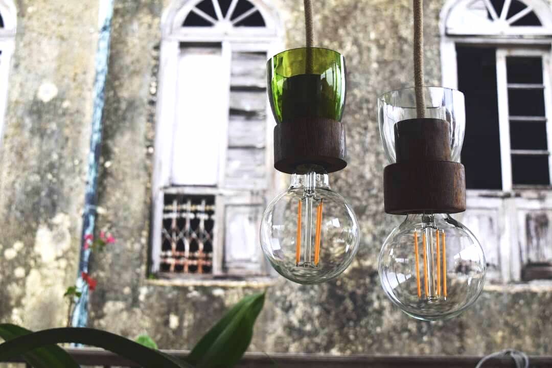 Lampe Weinflasche - Pure Grün - Nur Lampenschirm Lampe Weinflasche - Pure Grün - Nur Lampenschirm