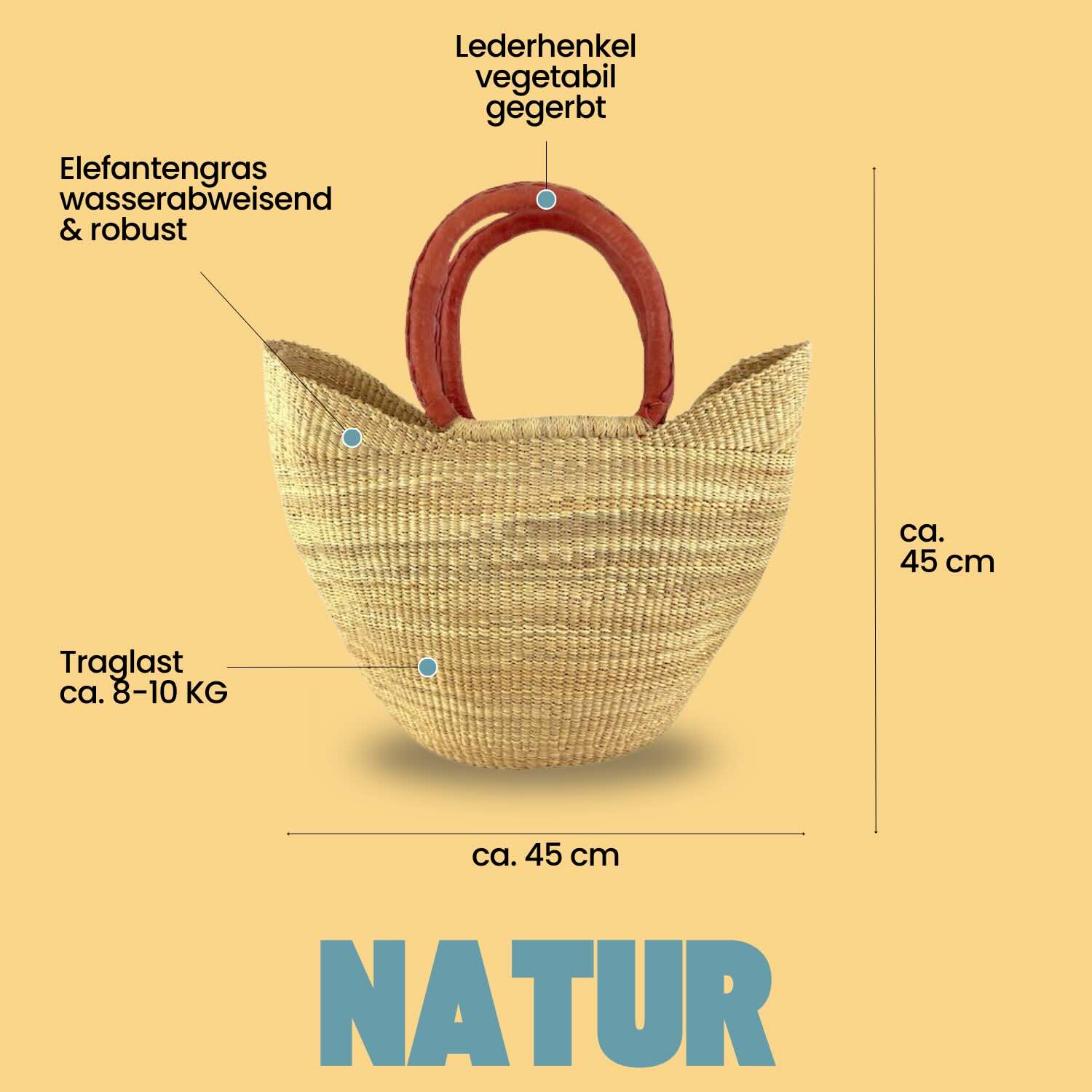 Bolga Bag - Natural - U-Form