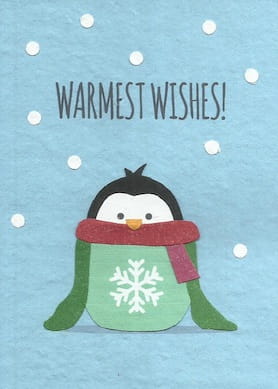 Recycling Weihnachtskarte - Penguin Wishes Recycling Weihnachtskarte - Penguin Wishes