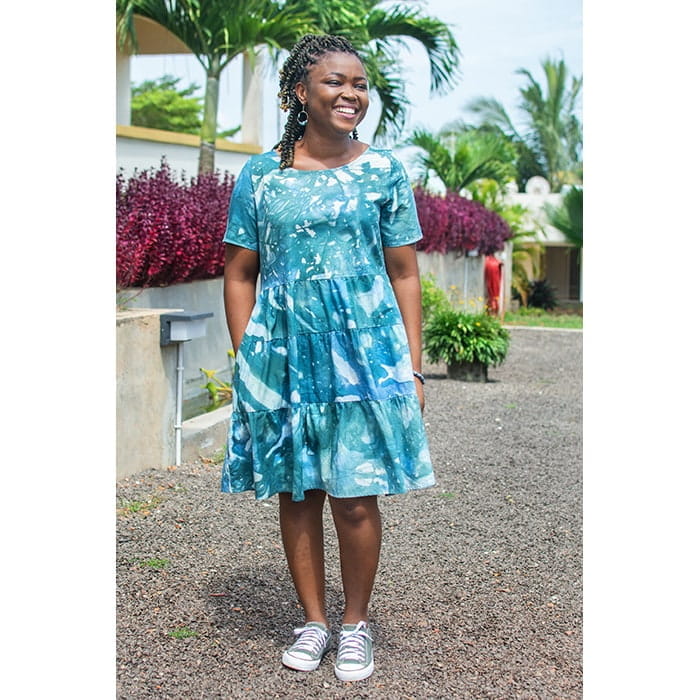 Tiered Dress Short - Birds of Paradise - Magenta Tiered Dress Short - Birds of Paradise - Magenta