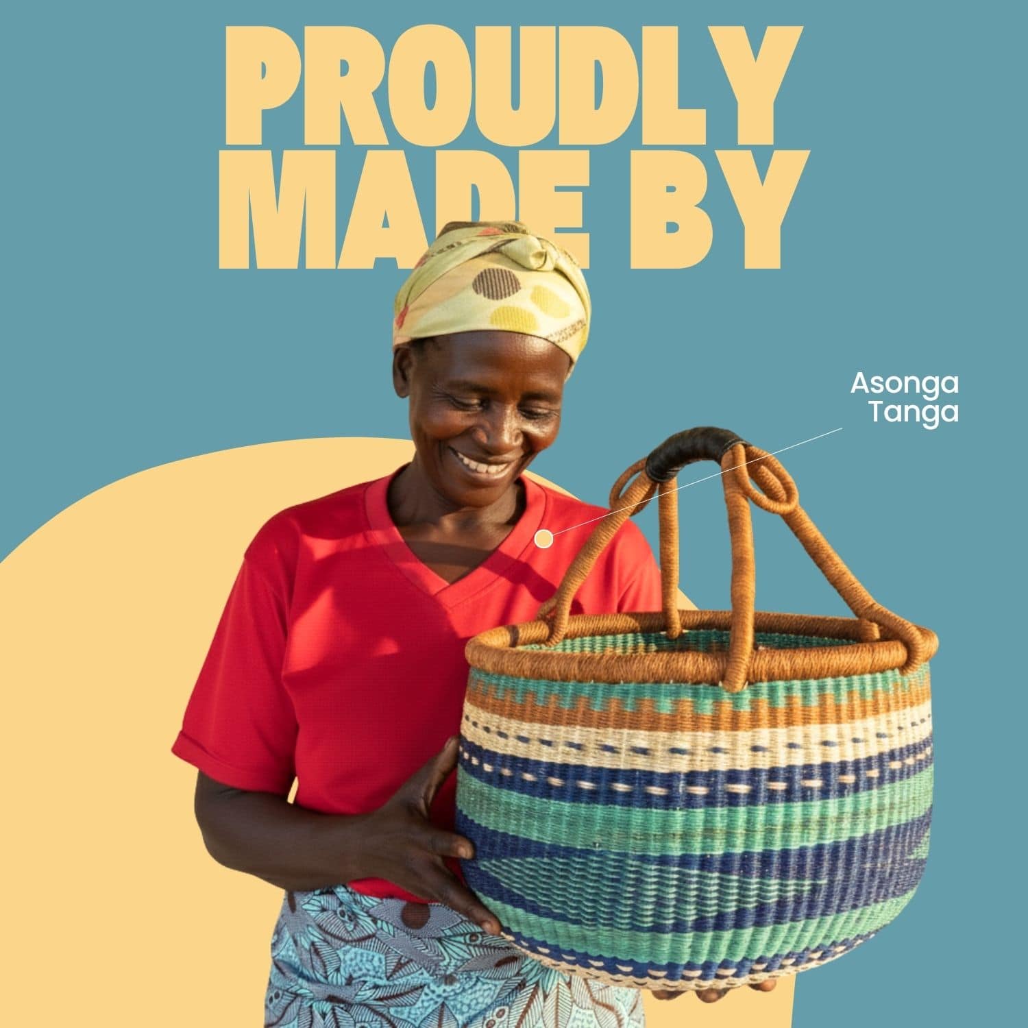 Bolga Korb - Accra - Viele Farben - Rund