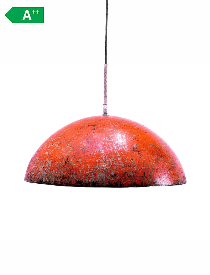 Upcycling Deckenlampe - Ölfass L - Orange Upcycling Deckenlampe - Ölfass L - Orange