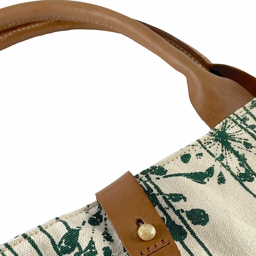 African Tote Bags - Safari - Acacia Flower Green