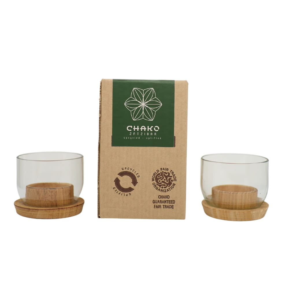 Upcycling Windlicht - Base Klar - 2er-Set Upcycling Windlicht - Base Klar - 2er-Set