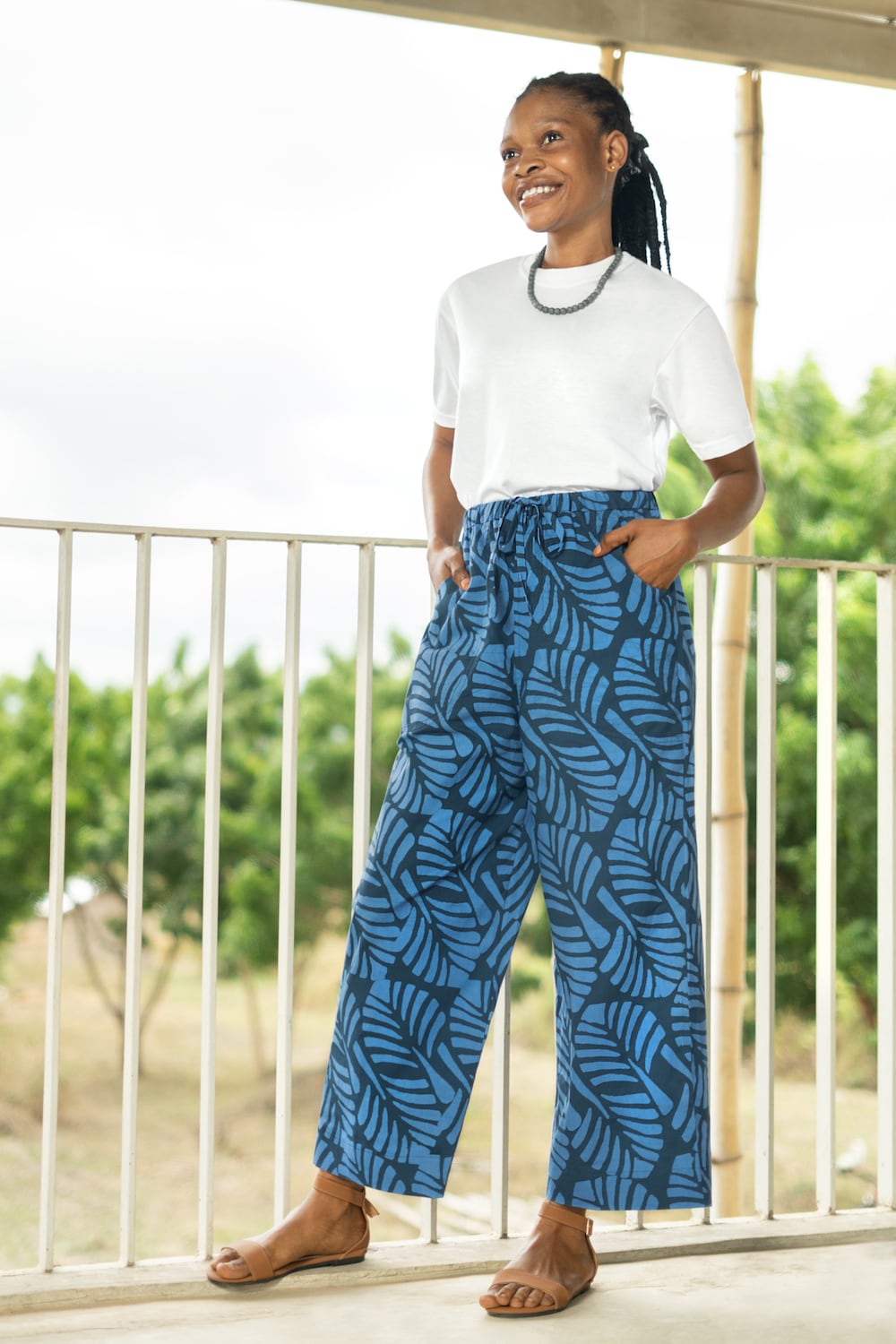 Bio Hose Tenos - Floral Burst Gold - Gelb Bio Hose Tenos - Floral Burst Gold - Gelb