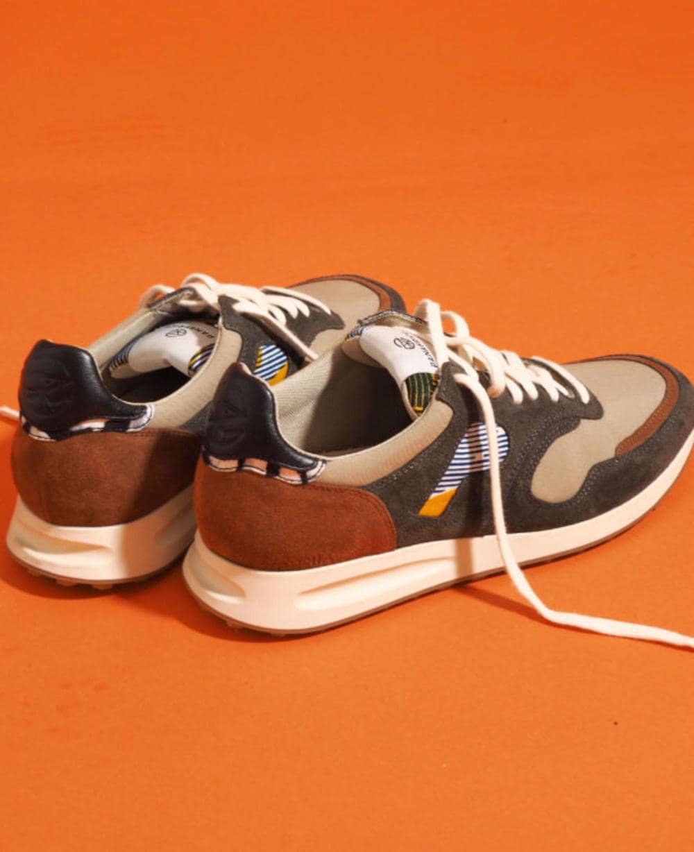 African Fair Trade Sneaker - Arusha Gris