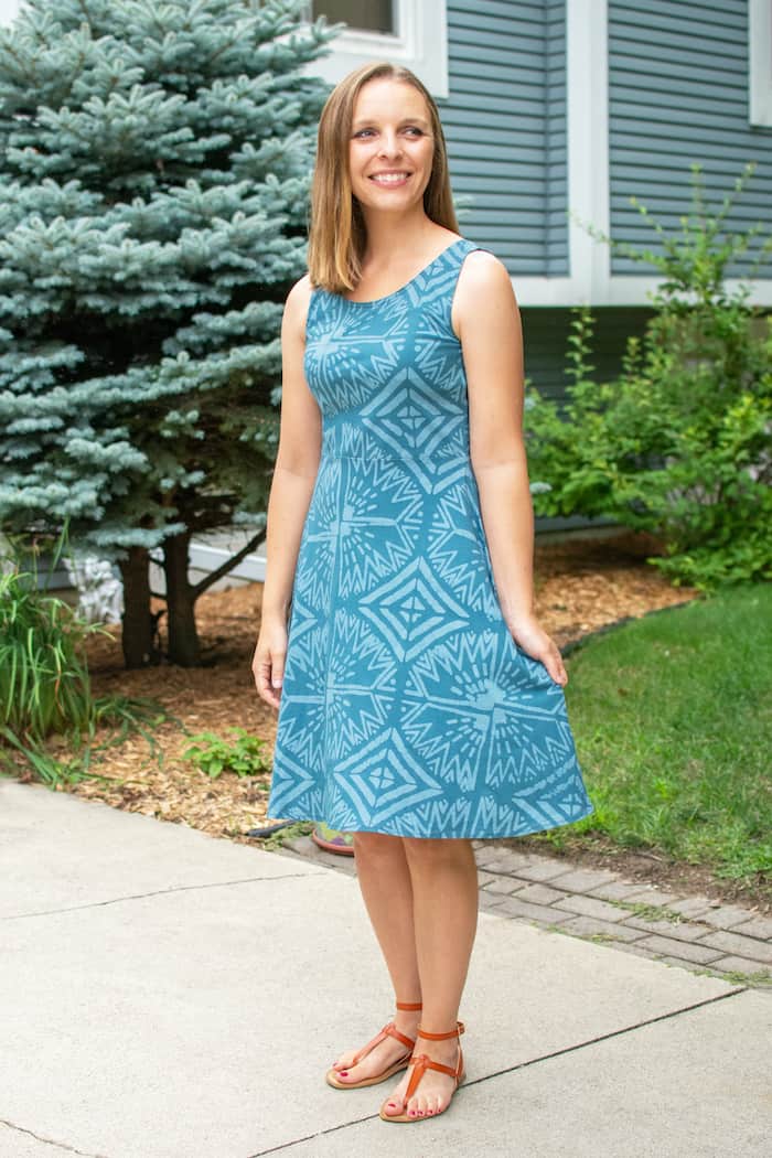 Fit & Flare Jersey Dress - Radiance Teal - Blaugrün