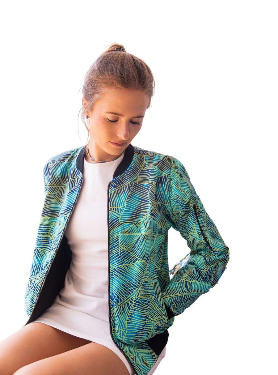 Bomberjacke Kitenge - Splash Splash - Unisex Bomberjacke Kitenge - Splash Splash - Unisex