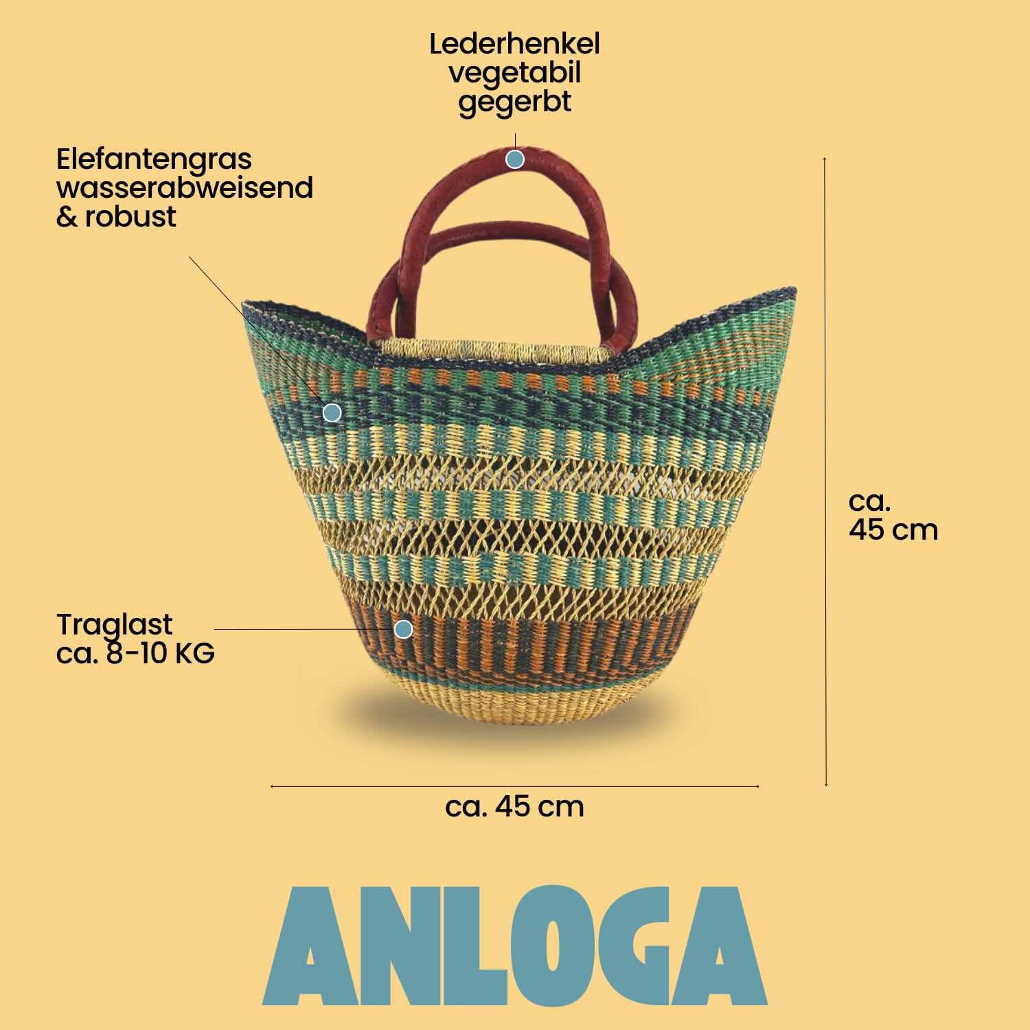 Bolga Bag - Anloga - U-Form