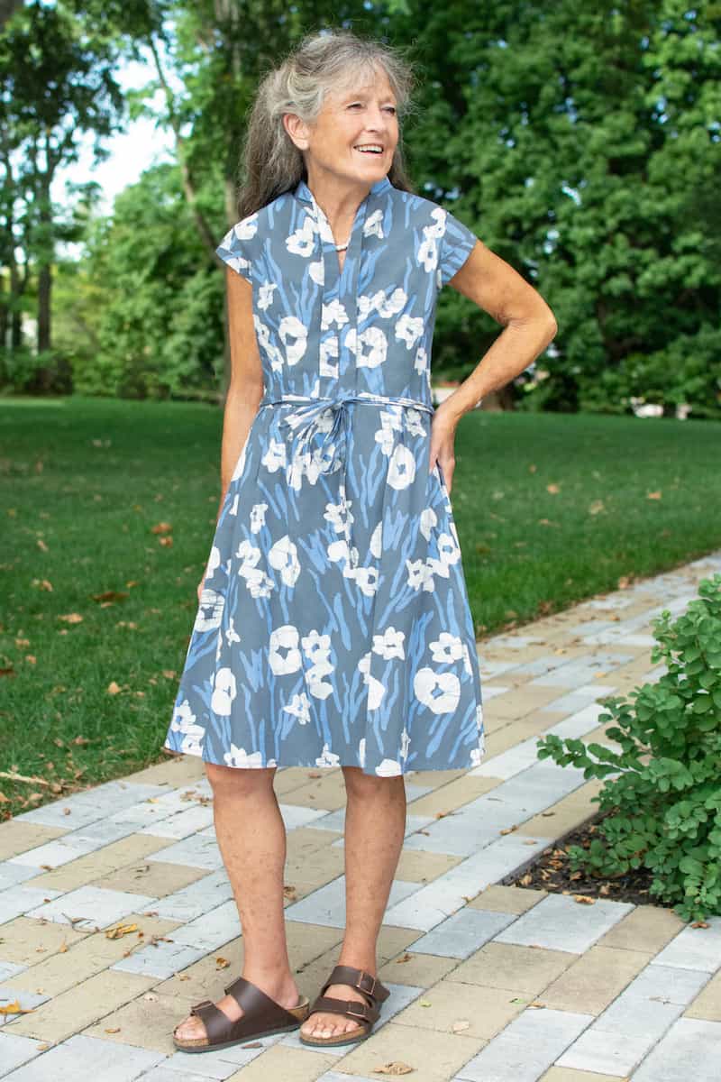 Retro Dress - Painted Floral - Charcoal Retro Dress - Painted Floral - Charcoal